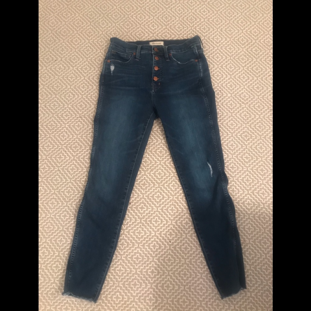 Madewell button fly skinny jeans
